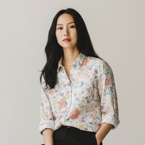 Vintage Morris Lady fitted button-down shirt